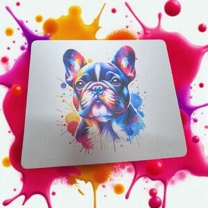 Vibrant French Bulldog Art Mouse Pad